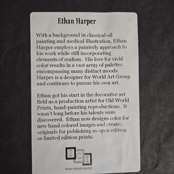 Ethan Harper Signed Limited Edition Print 541/1950 Abstract Ocean Framed Art - Picture 6 of 6